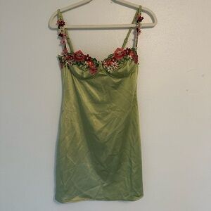 NWT Princess Polly Slip Dress| Green Floral